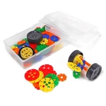 왕 미니 꽃잎 블럭 80p + 바퀴블럭 4p (선물용)