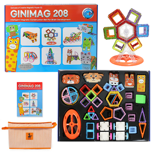 지니맥 자석블록 208pcs +보관함+가이드북