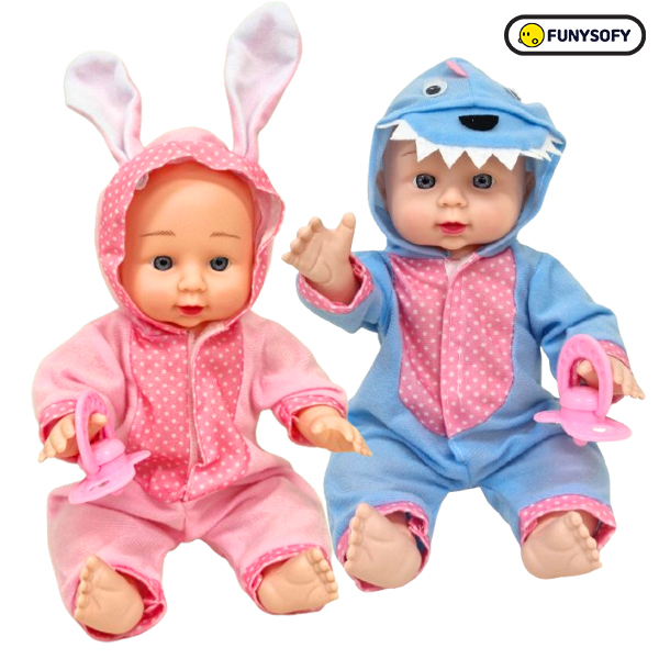 [본사] 퍼니소피 큐티 베이비 아기 애착 인형 2종 세트