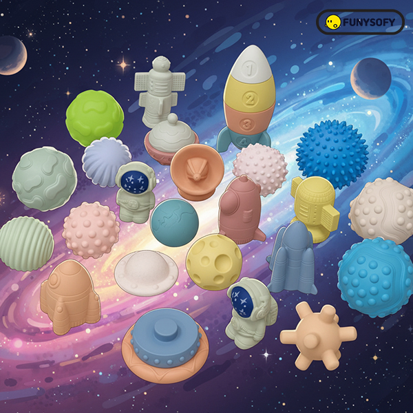 [본사] 퍼니소피 소프트 우주 감각볼 블럭 세트 (보관함포함)