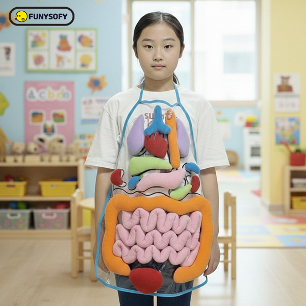 [본사] 퍼니소피 헝겊 신체 해부 모형 앞치마