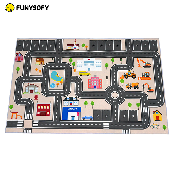 퍼니소피 우리 동네 자동차 도로 길 매트