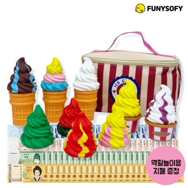 소프트 자석 아이스크림 자르기 9종 A (역할놀이 지폐 25매 증정)