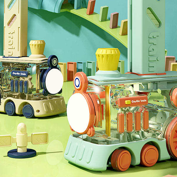 [본사] 퍼니소피 NEW 자동 꼬마 기차 도미노 60p