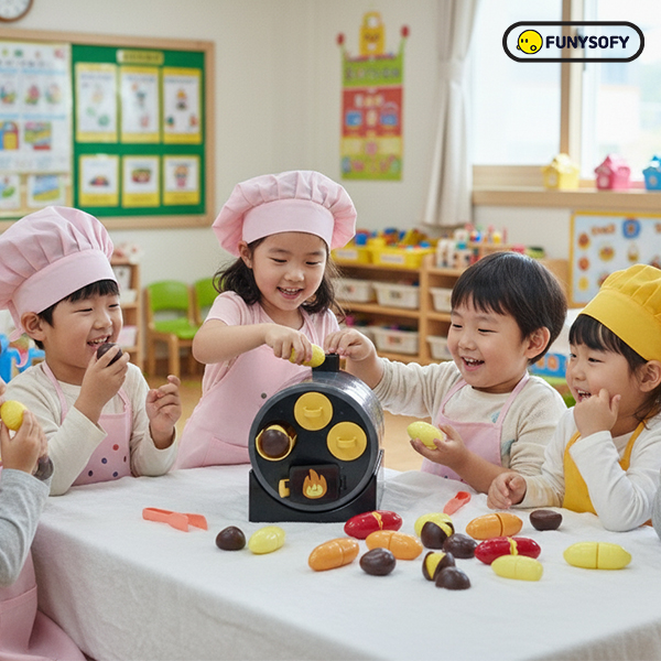 [겨울 놀이/만들기 기획전][본사] 퍼니소피 겨울 간식 군고구마&군밤 놀이세트 (역할놀이 화폐 증정)