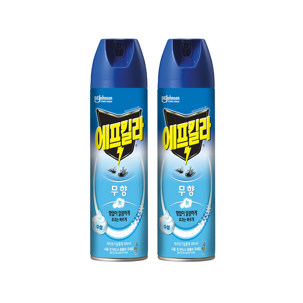에프킬라 무향 멀티액션 수성 600ml 2개 뿌리는 모기약 스프레이 살충제 모기 벌레 퇴치 기피제