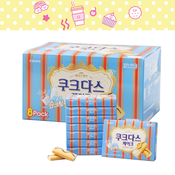크라운 쿠쿠다스 케이크 616g 8팩 발렌타인 어린이날 크리스마스 할로윈 선물