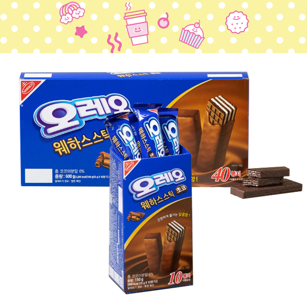 오레오 웨하스 스틱 초코 600g (150g x 4입) 40봉지 초코 발렌타인 어린이날 크리스마스 할로윈 선물