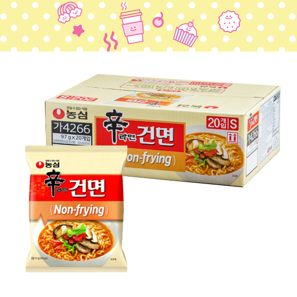 농심 신라면 건면 20봉지 라면 캠핑 간식 여행